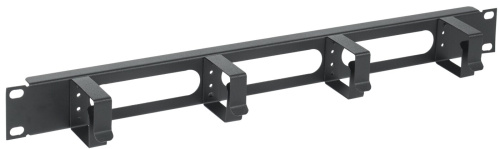 Кабельный органайзер 19" 1U 4 кольца черный ITK