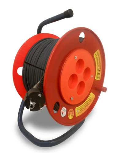 Удлинитель РБК-4 4гн на катушке  ПВС 2х1,5 10А  (30м)  