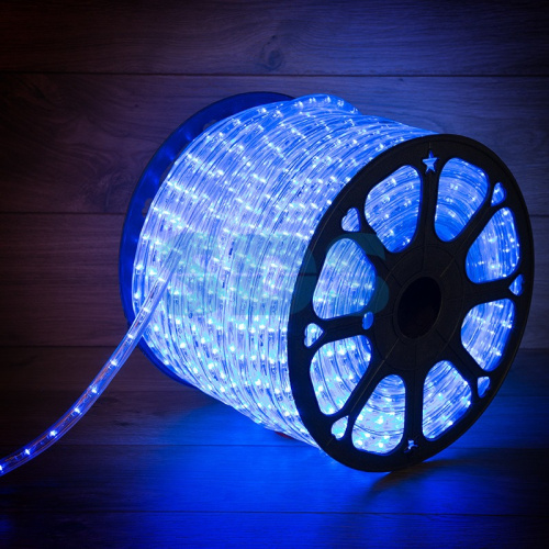 Дюралайт LED двухжильный 230В 13мм 36 LED/м СИНИЙ постоянное свечение модуль 1м бухта 100м NEON-NIGH