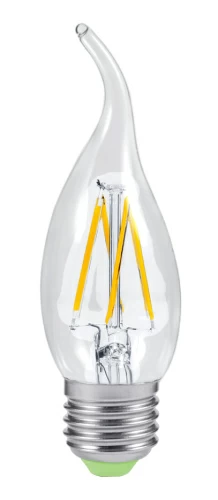 Лампа светодиодная LED-СВЕЧА НА ВЕТРУ-PREMIUM 5Вт 230В Е27 4000К 450Лм прозрачная ASD 