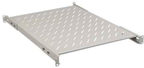 19" усиленная стационарная полка глубиной 600мм, серая ITK