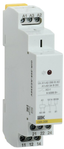 Промежут. реле.OIR 2 конт (8А). 230 В AC IEK
