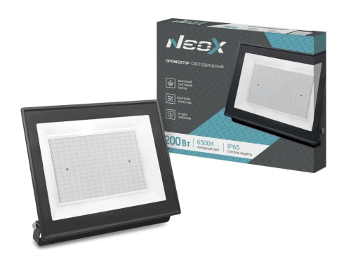 Прожектор светодиодный ДДО-8 200Вт 230В 6500К 20000Лм 100лм/Вт IP65 черный NEOX