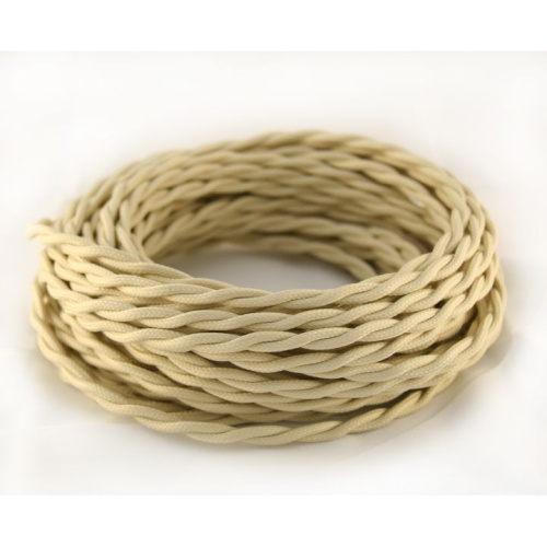 Провод витой ПВХ, 3х1,5 СЛОНОВАЯ КОСТЬ, (бухта 10м)