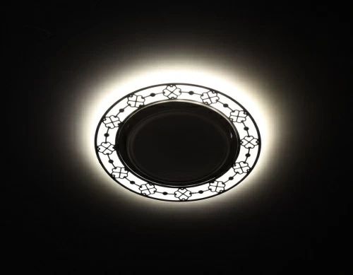 Светильник DK LD28 WH/BK ЭРА декор cо светодиодной подсветкой GX53, белый/черный