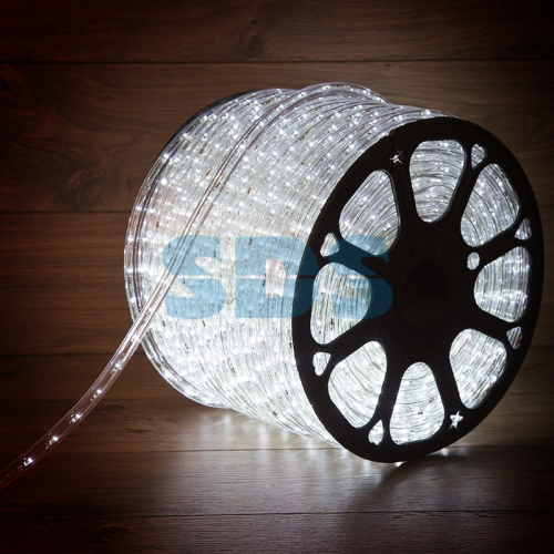 Дюралайт LED двухжильный 230В 13мм 36 LED/м БЕЛЫЙ постоянное свечение модуль 1м бухта 100м NEON-NIGH