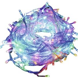 Гирлянда 220V IP44 Бахрома 5x0.5м 135Led RGBW, Ecola LED 8 режимов, прозр.провод с вилкой