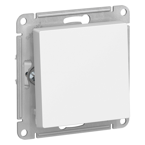 Выключатель 1-клавишный КНОПОЧНЫЙ, сх.1, 10А, мех., быстрозажим. клем., БЕЛЫЙ ATLASDESIGN