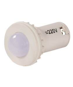 Арматура светосигнальная СКЛ-11-Б-2-220 белая, AC/DC, 220В, d=27, сила света 20 мКд