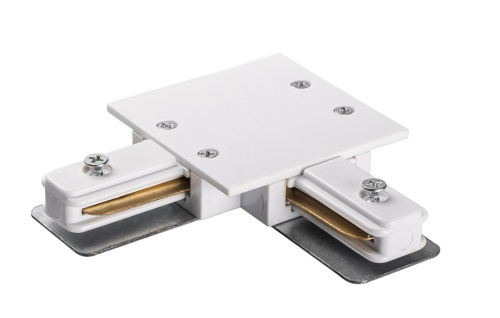 Аксессуар к шинопроводу PTR/R CL-WH Коннектор белый L-обр. (встраиваемый) Jazzway