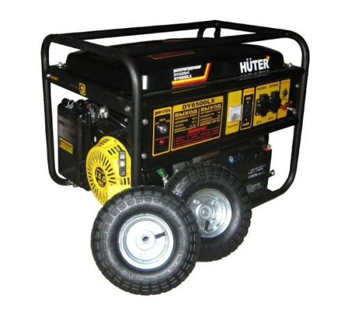 Электрогенератор HUTER DY6500LX с колесами и аккумулятором