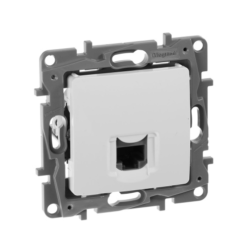 Розетка компьютерная RJ45 категория 5Е UTP белый ETIKA