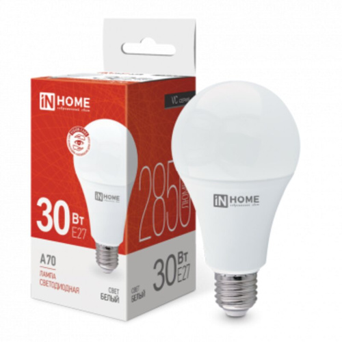 Лампа светодиодная LED-A70-VC 30Вт 230В Е27 4000К 2850Лм IN HOME