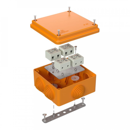 Коробка огнестойкая для о/п 40-0300-FR2.5-8 Е15-Е120 RAL2004 100х100х50 (14 шт/кор) Промрукав
