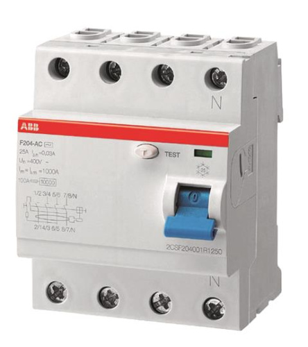 ABB F204AC УЗО 4Р 25А 30mA (AC)