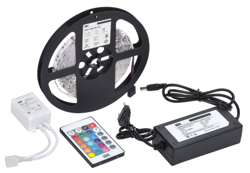 Комплект светодиодной подсветки "Сделай сам" лента LED 5м LSR-5050RGB60-14,4-IP20-12В +драйвер+контр