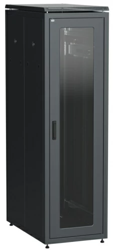 Шкаф сетевой 19" LINEA N 33U 600х1000 мм стеклянная передняя дверь черный ITK