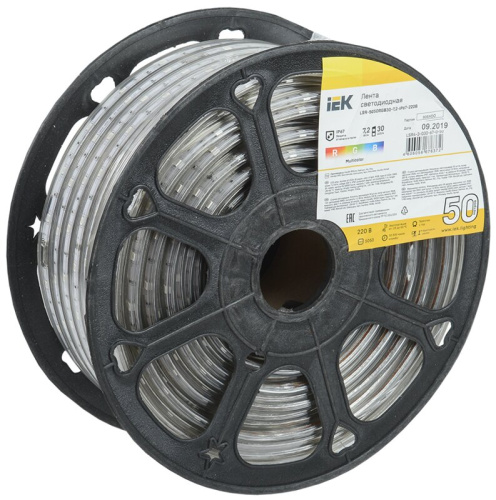 Лента светодиодная 50м LSR-5050RGB30-7,2-IP67-220В IEK