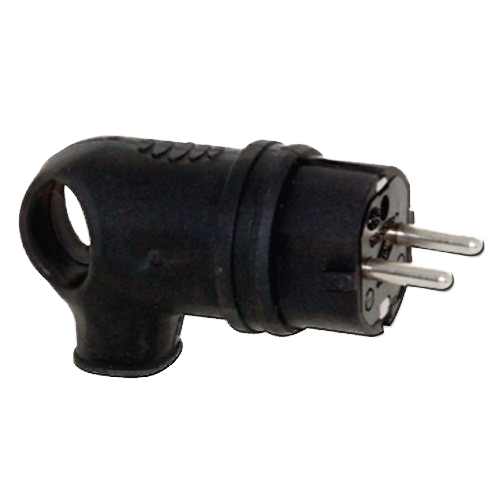 Вилка угловая каучук 3101-302-0300 1ф 16А 250в T.Plast с кольцом