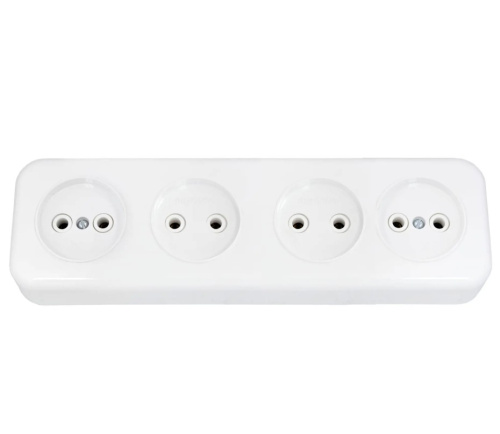 Розетка 4м ОП (АБС пластик) "Бт" Минск РА16-246