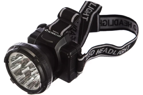 Фонарь налобный Ultraflash LED 5363 (аккум 220В, черный, 9LED, 2 реж, пласт, бокс) 