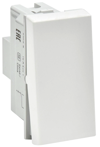 ВК4-11-00-П Выключатель проходной одноклавишный (1 модуль) белый PRIMER IEK