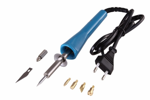 Паяльник-выжигатель REXANT,6 насадок и подставка,230В/30Вт 