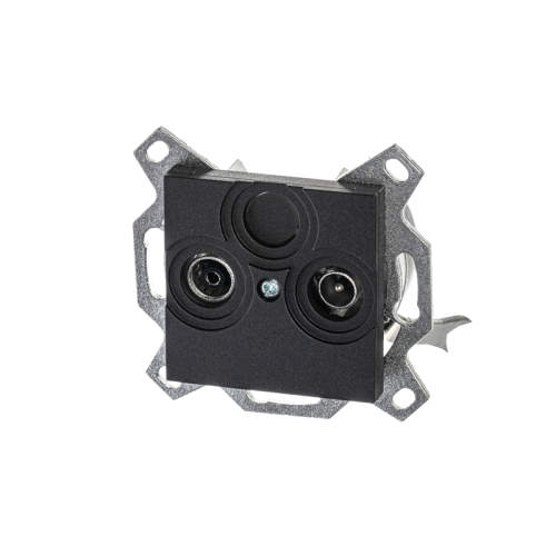 Розетка TV-R ABB Levit проходная 7дБ антрацит