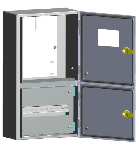 Корпус металлический ЩУРн-3/12 два отсека (БУР) IP54 EKF PROxima