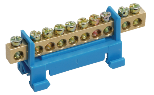 Шина N "ноль" на DIN-изоляторе типа "Стойка" ШНИ-6х9-10-С-С IEK