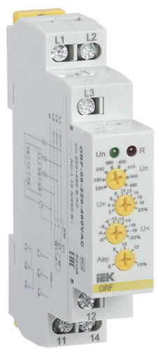 Реле контроля фаз ORF-06 трехфазное 220-460В AC IEK