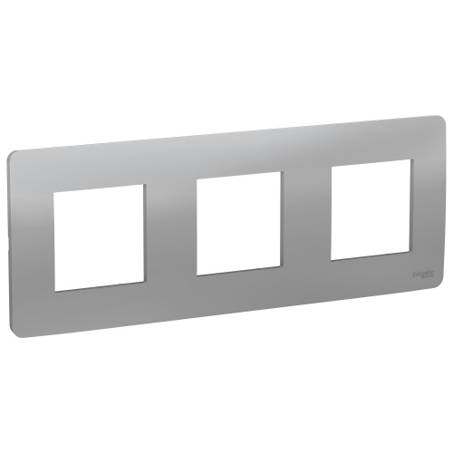 РАМКА 3-постовая, UNICA STUDIO Schneider алюминий