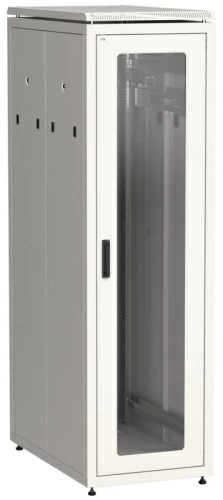 Шкаф сетевой 19" LINEA N 42U 600х1000 мм стеклянная передняя дверь серый ITK