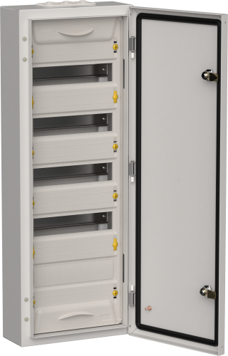 TITAN 5 Корпус металлический ЩРн-60 (1х60) 835х310х140мм IP54 серый (одна дверь) IEK