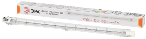 Лампа галогенная ЭРА J189-1000W-R7s-230V R7s 1000Вт трубка теплый белый свет