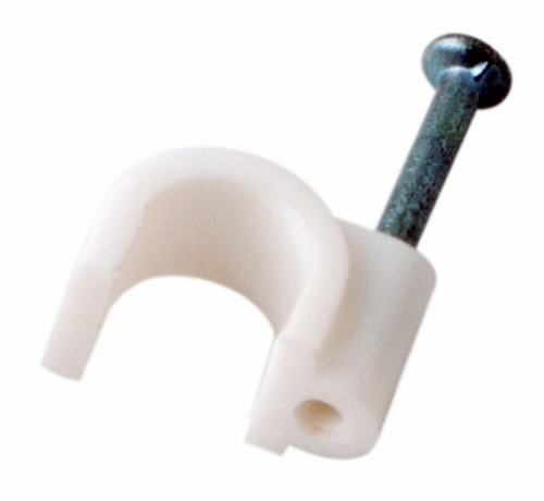 Крепеж кабеля круглый 6мм, белый (50 шт/уп) REXANT