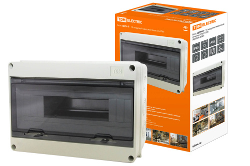 Бокс ЩРН-П-15 модулей навесной пластик IP65 TDM SQ0908-0004