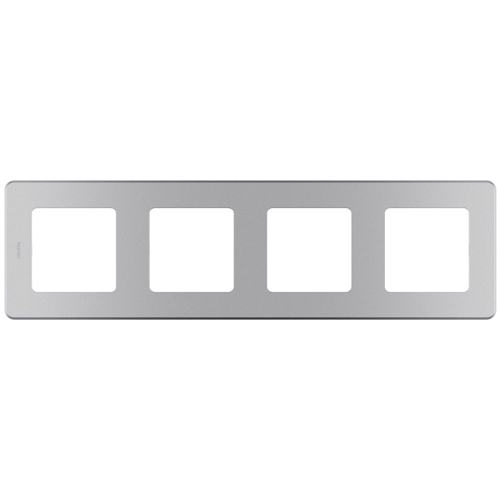 Рамка 4-местная алюминий INSPIRIA