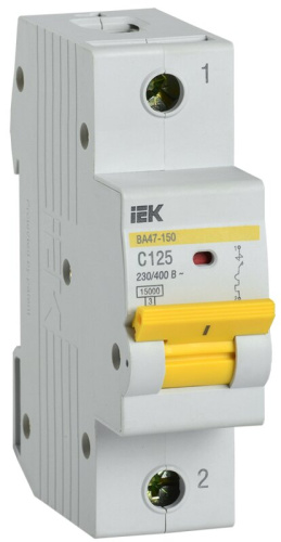 Автоматический выключатель ВА47-150 1P C 125А 15кА KARAT IEK