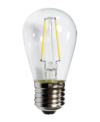 Ретро-лампа филаментная ST45, E27, 2 LED, 2Вт, ТЕПЛЫЙ БЕЛЫЙ, 230В, IP65 NEON-NIGHT