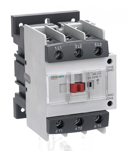 Контактор 80А 220В АС3 1НО+1НЗ КМ-103 Dekraft DEKraft