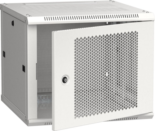 Шкаф LINEA W 9U 600х600мм дверь перфорированная серый RAL7035 ITK