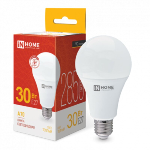 Лампа светодиодная LED-A70-VC 30Вт 230В Е27 3000К 2850Лм IN HOME