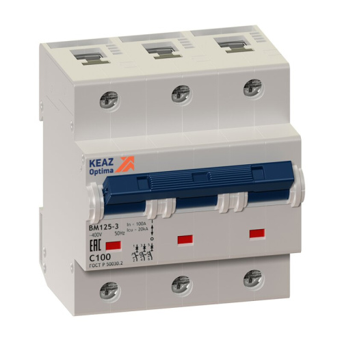 Автомат OptiDin BM125-3C100-8ln-УХЛ3