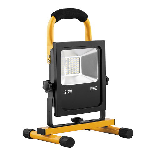 Прожектор светодиодный ДО-20w переносной аккумуляторный 6400К 160Лм IP65 с зарядным устройством