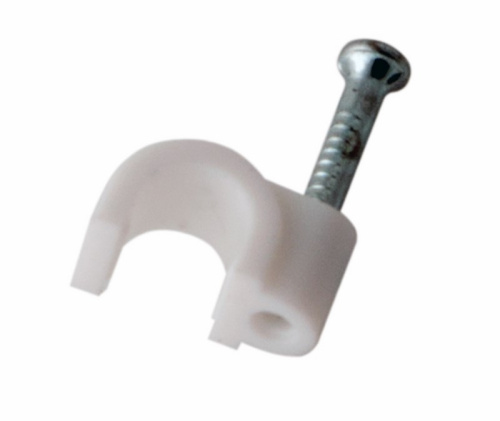 Крепеж кабеля круглый 4мм, белый (50 шт/уп) REXANT