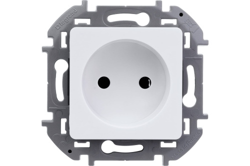 Розетка 1-местная без заземления без защитных шторок 16А белый INSPIRIA