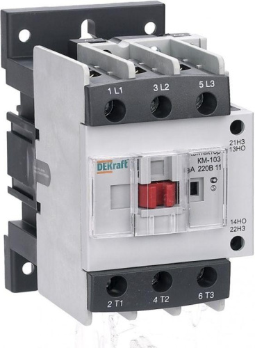 Контактор 65А 220В АС3 1НО+1НЗ КМ-103 Dekraft DEKraft